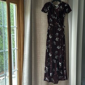 Beautiful maroon flower dress